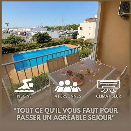 La Grande Voile -clim-piscine-parking Lägenhet *